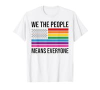 WE THE PEOPLE MEANS EVERYONE X LGBTQIA+ LGBTQ USA T-Shirt