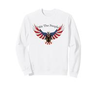 We The People Pygargue à tête Blanche avec Drapeau américain Patriotique Sweatshirt