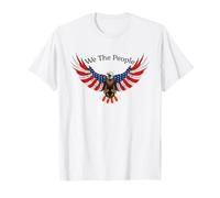 We The People Pygargue à tête Blanche avec Drapeau américain Patriotique T-Shirt