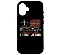 We The People Trust Jesus Drapeau américain Patriotique chrétien Coque pour iPhone 16