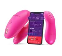 We-Vibe Chorus Pro Vibromasseur pour Couples avec Application et Télécommande | Jouet Sexuel Adulte en Silicone avec 10 Niveaux d’Intensité | Stimulateur Clitoris & Point G pour Lui et Elle | Rose