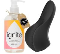 We-Vibe Shared Touch vibromasseur couple + Lubrifiant ignite 250ml | Vibromasseur Couple pour Femmes et Hommes + Lubrifiant 250ml à Base d'Eau sans parfum ph neutre