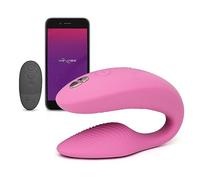 We-Vibe Sync 2 Vibromasseur télécommandé pour couple - Sextoy vibrant - Stimulation point G et clitoris - Étanche - Contrôlé via appli et télécommandé - Sextoys pour jeux sexuels d'adultes - Rose