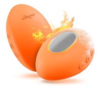 We-Vibe Temp Vibromasseur Externe pour Femme | Stimulateur Clitoridien Chauffant et Refroidissant | Jouet Sexuel Adulte Jeu de Température | Puissant Silencieux en Silicone | Étanche | Orange