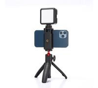 WE Connect Kit vidéo Vlog – Trépied réglable, micro directionnel, lumière LED