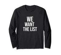 We Want the List Déclaration de protestation Jeffrey List Manche Longue