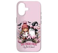 We Wear Pink in October Ghost Witch Breast Cancer Awareness Coque pour iPhone 17