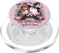 We Wear Pink in October Ghost Witch Breast Cancer Awareness PopSockets PopGrip pour MagSafe