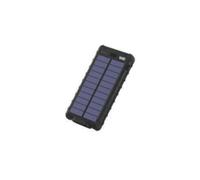 WE WEBATT10000SOLN Batterie Externe 10000mAh Noire, Charge Solaire/USB, 2 Ports USB Type-A, IPX4, pour Mobile/Smartphone