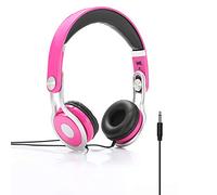 WE - Écouteurs - sur-oreille - filaire - jack 3,5mm - rose Rose G