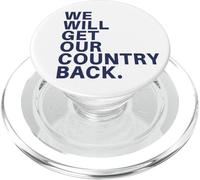 We Will Get Our Country Back - Restore Britain UK (White) PopSockets PopGrip pour MagSafe