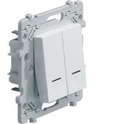 bouton poussoir double à voyant 10 ampères hager essensya