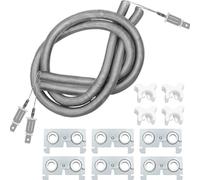 WE11M23 WE11X10007 Élément chauffant pour sèche-linge GE Hotpoint, WE11X10007 avec 2 bobines, 6 isolateurs en céramique et 4 supports de bobine, WE11M23 remplace WE11X10007 824395 AP2620171, etc