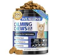 WEALLIN Friandises Anti-Stress pour Chat, 200 Bouchées, Saveur Poulet