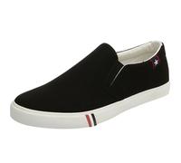 wealsex Mocassin Toile Femme Homme Basket sans Lacets Sneakers Basse Chaussure Décontracté Tennis Plate Confort Unisexe (Noir,40)
