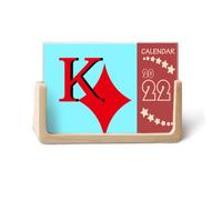 Wealth King Diamond K Poker Calendrier de bureau 2022 12 mois