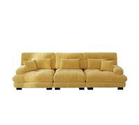 WEALTHOUSE Canapé modulaire en forme de nuage - Housse en chenille - Assise profonde - Coussin de dossier - Ottoman - Combinaison flexible - Structure en bois massif - Accoudoirs rembourrés doux