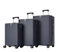 WEALTHOUSE Ensemble de valises rigides avec poignée télescopique à 3 niveaux, roues universelles à 360°, serrure TSA intégrée, poignée élastique, poches en filet, double fermeture éclair, intérieur