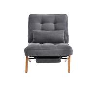 WEALTHOUSE Fauteuil lounge réglable en tissu aspect velours côtelé - Repose-pieds - Coussin lombaire - Protection de sol - Chaise de relaxation - Fauteuil de lecture - Pour salon, chambre à coucher