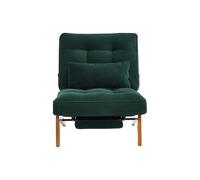 WEALTHOUSE Fauteuil lounge réglable en tissu aspect velours côtelé - Repose-pieds - Coussin lombaire - Protection de sol - Chaise de relaxation - Fauteuil de lecture - Pour salon, chambre à coucher