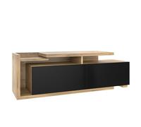 WEALTHOUSE Meuble TV modulable Extensible 2-en-1, Module Coulissant, Deux tiroirs, éclairage LED RGB, contrôle Bluetooth, Rangement multimédia, Plateau Long, Charge 50 kg, Style Contemporain, Salon