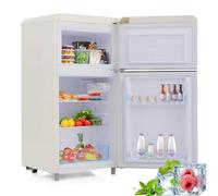 WEALTHOUSE Réfrigérateur multi-usage pour foyer moderne, faible consommation électrique annuelle, structure stable sur pieds réglables, fonctionnement silencieux, réglage manuel à 7 niveaux (Blanc)