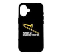Weapon of Brass Destruction Drôle Trombone Player Musique Coque pour iPhone 16