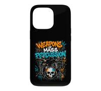 Weapons of Mass Percussion Batterie de Batteur Motif crâne Graffiti Coque pour iPhone 13 Pro