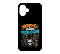 Weapons of Mass Percussion Batterie de Batteur Motif crâne Graffiti Coque pour iPhone 16