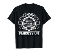 Weapons of Mass Percussion for a Drummer T-Shirt Graphique avec Valeur, Homme, Noir, M