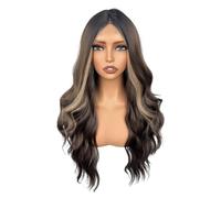 Wear and Go Glueless 26 Inch Curly Wavy Wigs,Natural Synthetic Hair Womens Wig for Daily Use