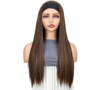 Wear and Go Glueless 26 Inch Synthetic Long Straight Headband Wigs for Black Women Hair Band Wig for Daily Party Use(27-33)