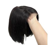 Wear and Go Glueless Bob cheveux humains 2x6 Hd dentelle avant perruques, densité 250 courte perruque frontale droite cheveux transparents pré-épilés(14inch)