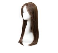 Wear and Go Glueless Complément capillaire réaliste en cheveux humains naturels (14 x 16 cm / 22 pouces) for femmes souffrant de perte de cheveux. Idéal for les cheveux clairsemés.(Brown)