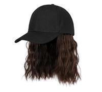 Wear and Go Glueless Perruques à bonnet de 20 cm for femmes noires, perruque synthétique bouclée afro au carré avec bonnet à langue de canard(Dark brown)