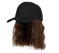 Wear and Go Glueless Perruques à bonnet de 20 cm for femmes noires, perruque synthétique bouclée afro au carré avec bonnet à langue de canard(Light Brown)