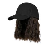 Wear and Go Glueless Perruques à bonnet de 20 cm for femmes noires, perruque synthétique bouclée afro au carré avec bonnet à langue de canard(Cool brown)