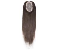 Wear and Go Glueless Toppers De Cheveux De 16 Pouces For Femmes, Vrais Cheveux Humains 3x5,5 Pouces De Cuir Chevelu, Postiche D'aspect Naturel Avec Clips(Dark Brown)