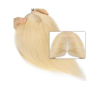 Wear and Go Glueless Toppers de cheveux humains for cheveux clairsemés, base en dentelle 8x10 cm, grande zone tissée à la main, postiche naturel Wiglet for femmes(Blonde,10inch)