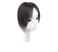 Wear and Go Glueless Vrais cheveux humains for femmes, base invisible sans couture 12x13cm, surmatelas for cheveux clairsemés for ajouter du volume for un usage quotidien(Natural color,10 inch)