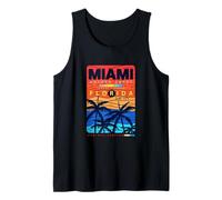 Wear Miami Florida T Shirts, Abstract Miami Sunrise Graphic Débardeur