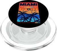 Wear Miami Florida T Shirts, Abstract Miami Sunrise Graphic PopSockets PopGrip pour MagSafe