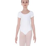 Wear Moi Pirouette Justaucorps en microfibre et élasthanne pour fille, blanc, âge 10/12