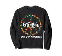Wear Orange Peace Sign Enough End Gun Violence Sweatshirt