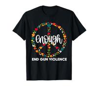 Wear Orange Peace Sign Enough End Gun Violence T-Shirt