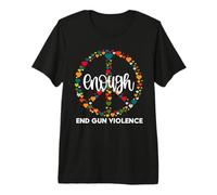 Wear Orange Peace Sign Enough End Gun Violence T-Shirt Haut de Gamme