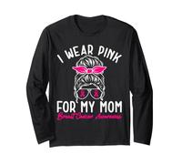 Wear Pink for My Mom Sensibilisation au Cancer du Sein Manche Longue