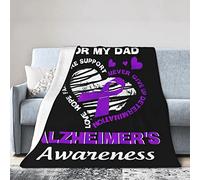 Wear Purple for My Dad Alzheimer's Awareness Flannel Blanket Ultra Soft Micro Fleece Throw Blankets Warm Air Conditioning Literie légère pour canapé canapé Chaise Toutes Saisons