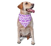 Wear Purple for My Mom Alzheimer's Awareness Summer Dog Bandanas Girl Bulk Pet Scarf Réglable Doux Triangle Bavoirs Accessoires pour Petits Moyens Grands Chiens Chats