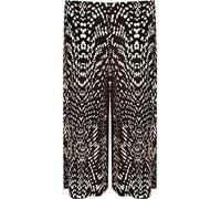 WEAR THE FASHION Jupe-culotte courte extensible à taille élastique pour femme, longueur 3/4, jambe large, grande taille, Imprimé Raptail, 44-46